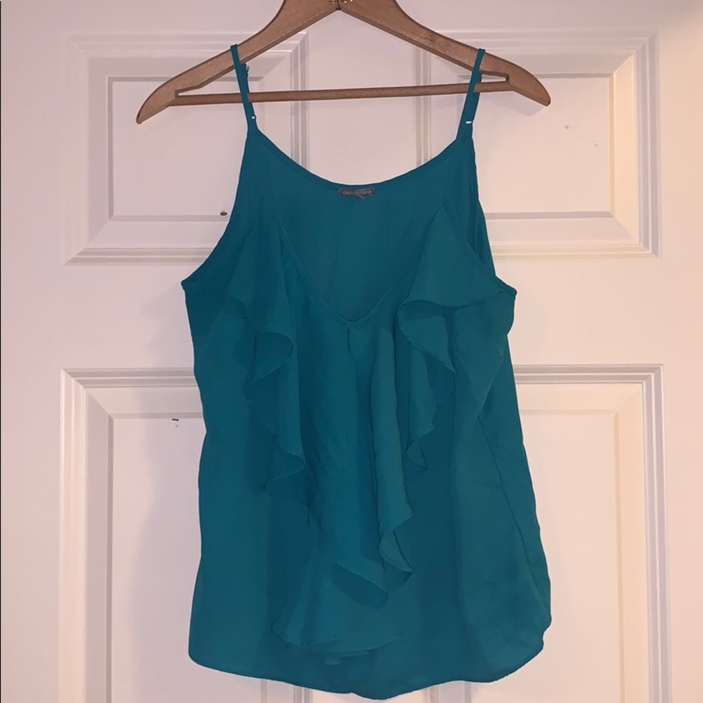 Charlotte Russe turquoise flowey tanktop